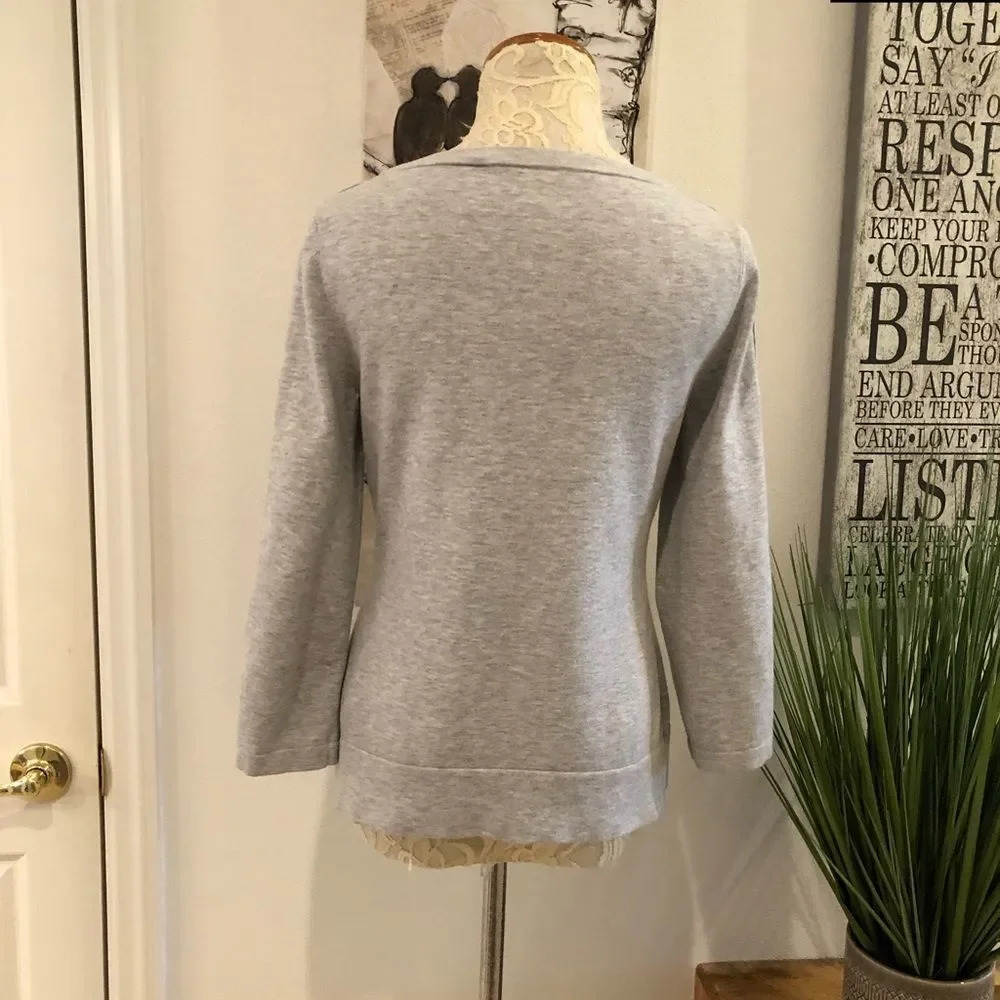 Karen Millen Grey Open Cuff Sweatshirt - Picture 6 of 8